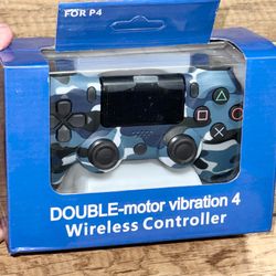 Playstation 4 Double Motor Vibration 4 Wireless Controller Blue Comoflauge PS4