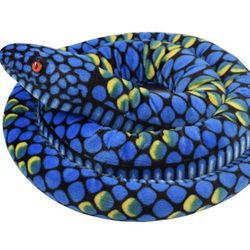 A-cool 113" Giant Stuffed Boa Snake Soft Plush Toy - Blue