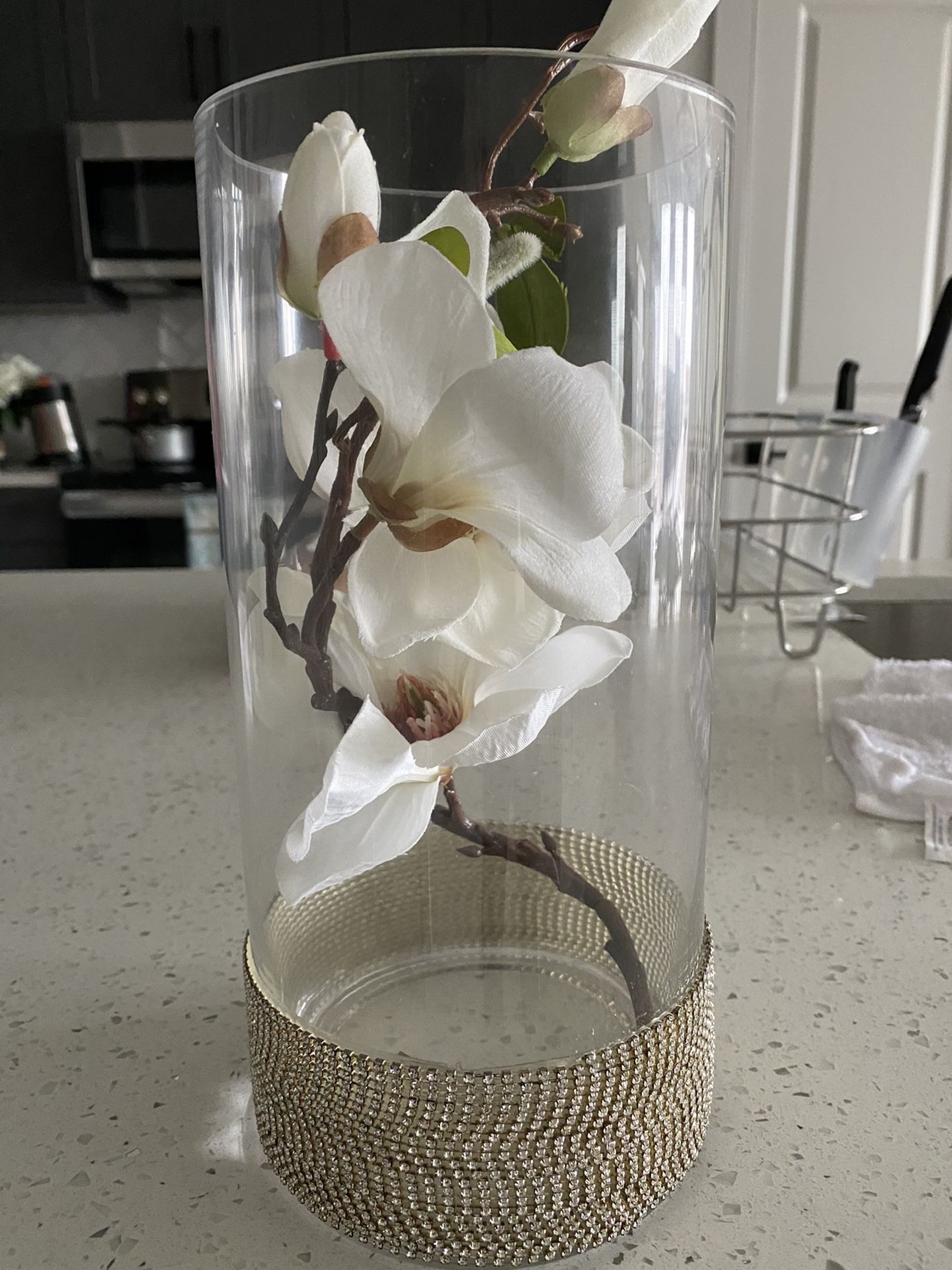 Vase with artificial flower