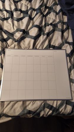 Dry erase calendar