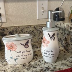Soap, Dispensary, And Toothbrush Holder