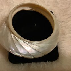 Wide Pearl Handmade Bangle Bracelet ( Made In Philippines )