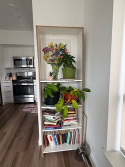 White bookshelf