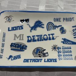 NEW Officially Licensed Detroit Lions Trinket Tray