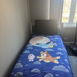 Twin Sized Bed With Mattress Good Condition 