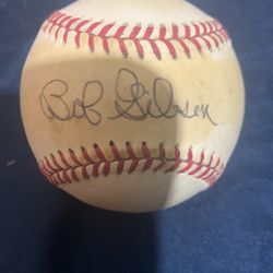 Bob Gibson Game Used Signed In Person Rawlings Baseball 