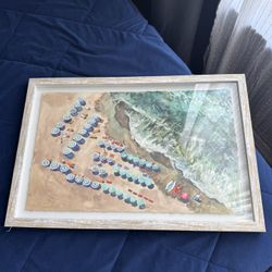 Beach Painting W/ Frame 