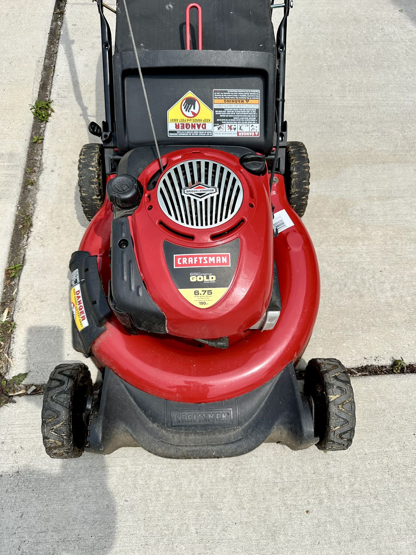 Craftsman Lawn Mower With Bag, $125