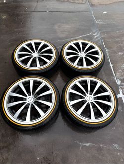 Touren Wheel with Vogue Tyre Gold Line Tire -Set