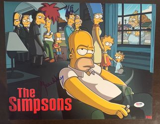 The Simpsons 14x11 Dual Signed Yeardley Smith Harry Shearer PSAI DNA Auto