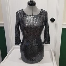 Lulus Disco Ball Sparkling Black Mini Dress