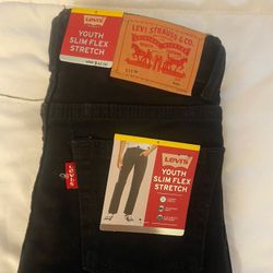 Boy Levi Jeans Black Size 6 Brand new!