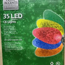Christmas Outdoor LED String lights- C6 Bulbs 35 Bulbs