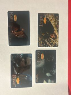 Hobbit Desolation of Smaug Denny’s Gift Card Set 4 Movie Collectible Promo Set