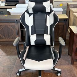 Gaming Chair, Office Chair High Back Computer Chair Leather Desk Chair Racing Executive Ergonomic Adjustable Swivel Task Chair with Headrest and Lumba
