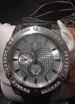 Mark Ecko men's leather watch