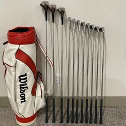 Vintage Wilson Golf Club Set – WS 1000 Irons + Woods + Wilson Bag