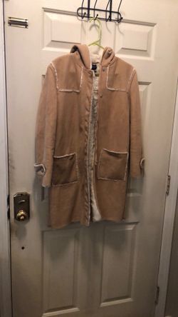 Girls Gap XXL Suede Coat. With Hood