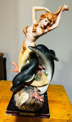 Dolphin and Mermaid Statue