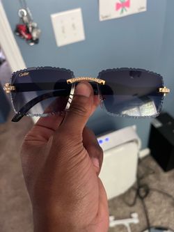 Cartier rimless buffalo horn shades