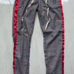 New Men’s Grey & Red Joggers Size M With Tags