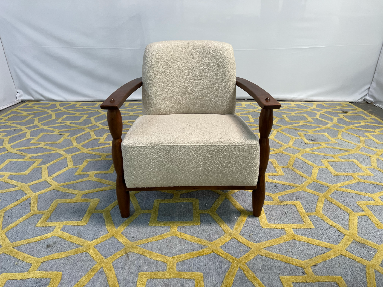 ( Delivery Available ) The Citizenry Leela Beige Armchair