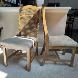 Two rattan chairs（both For $10）