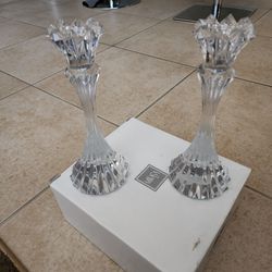 Mikasa Crystal Candle Holders (Skyline)