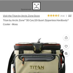 Titan by Arctic Zone™ 30 Can/20 Quart Zipperless Hardbody® Cooler - Moss

