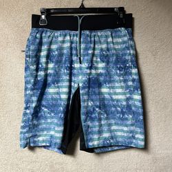 Lululemon THE Shorts Lined 9” Mens Small Blue
