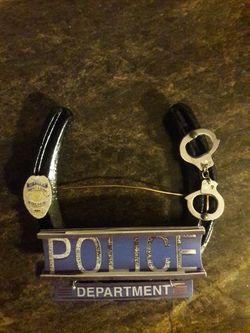 Police Department horseshoe door hanger