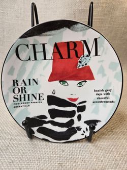 Kate Spade - Lenox - "Rain or Shine" tidbit plate - Make Headlines Collection