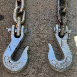 Heavy-duty ⅜chains (2) W/movable Hooks(2)