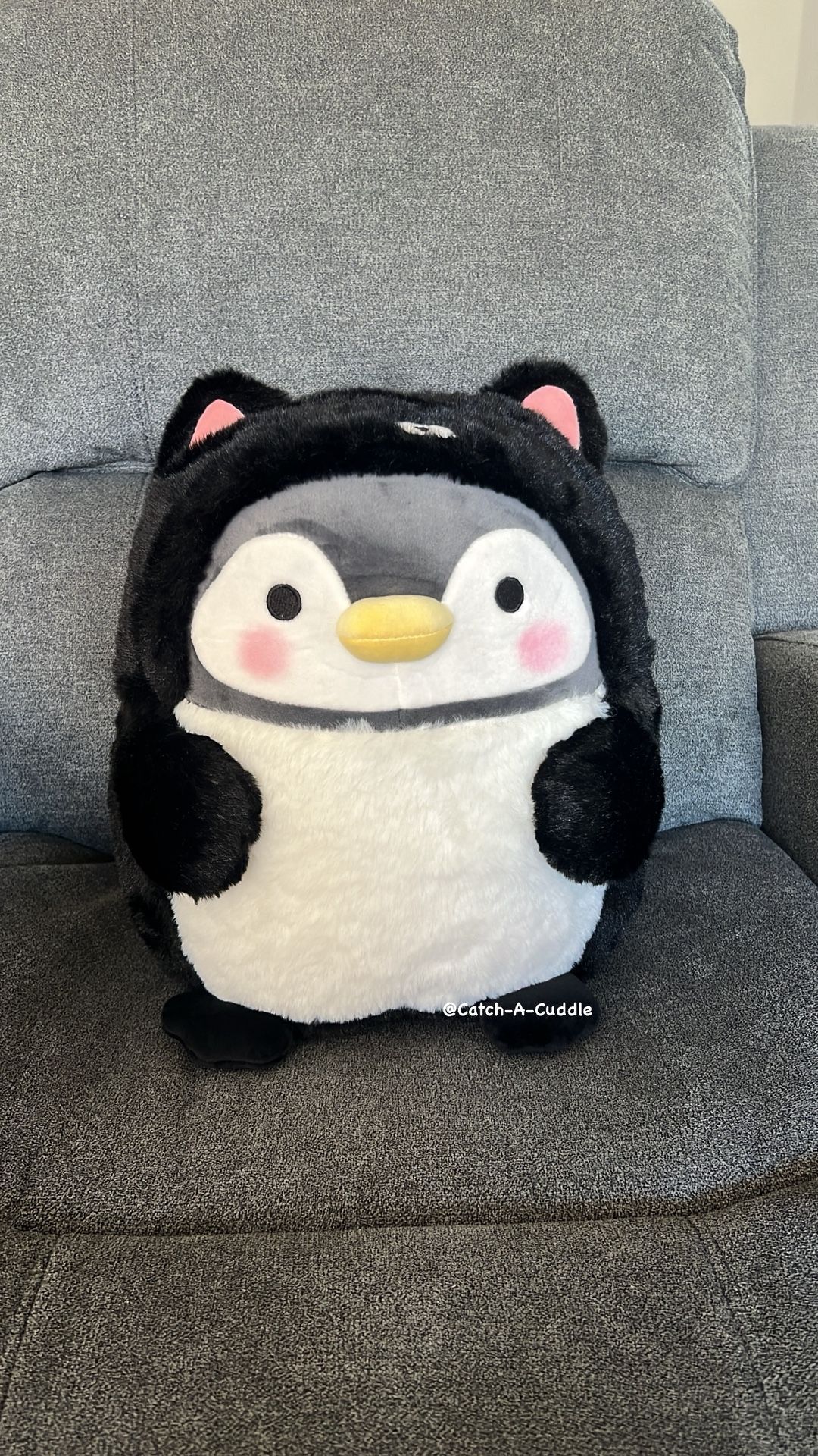 BRAND NEW Takashoji Penguin in Black Kitty Costume 15"