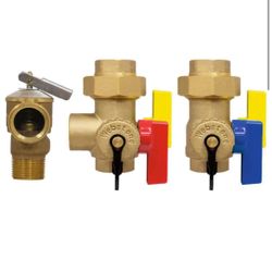 Webstone, a brand of NIBCO 3/4 in. EXP Ultra-Compact Tankless Water Heater Service Valve Kit with 2-Lead Free Full Port Brass Ball Valves @D4-489