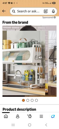 wercome over the sink drying dish rack TC0082-2 87 Stainless Steel