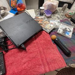 Sony PlayStation 3 PS3 Slim CECH-2001B Game Console Bundle