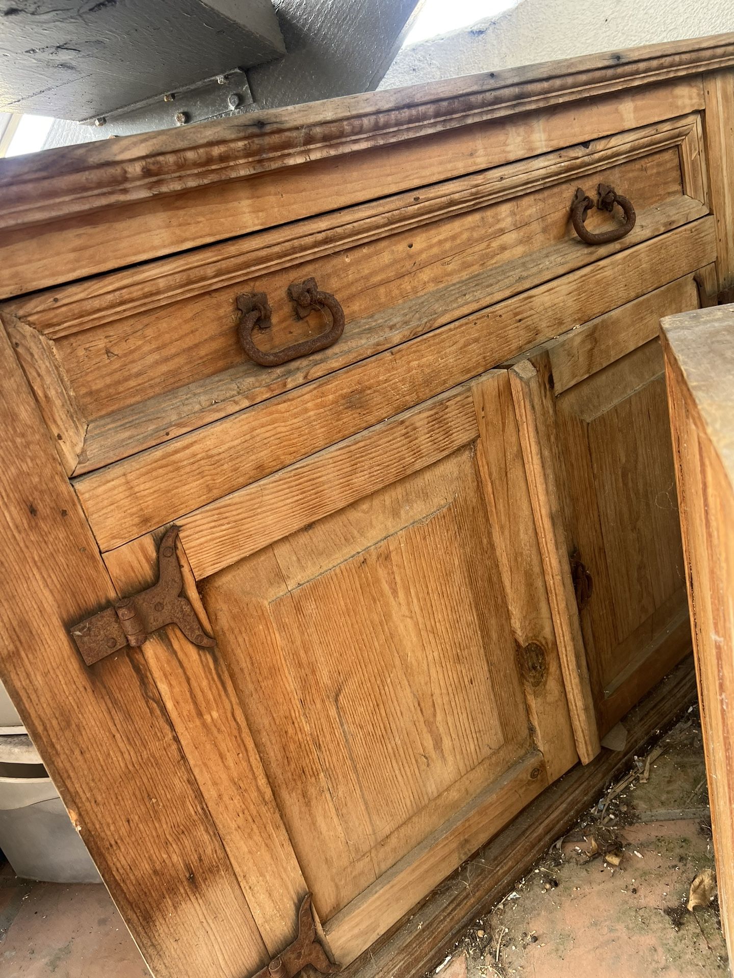 Rustic Wood Corner Desk And End Table
