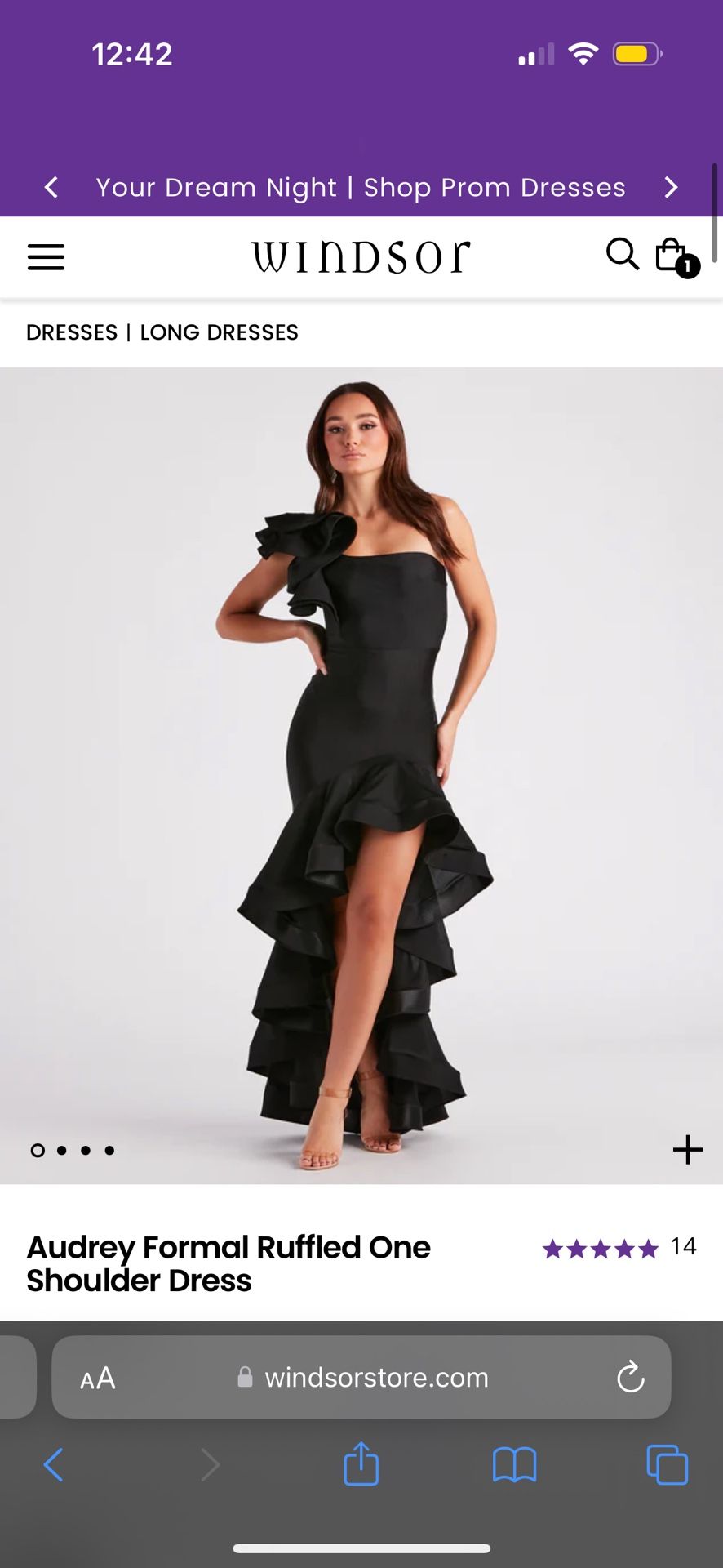 Black Prom Dress, Xs