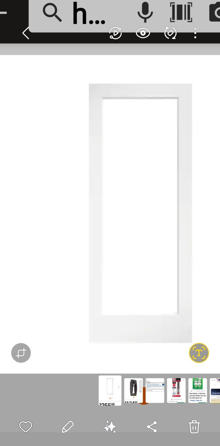 Glass Door 32×80 Brand New Slab In White 160.00