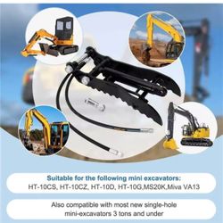 Hydraulic Thumb Clip for Mini Excavators,fits HT-10C HT-10CS HT-10CZ HT-10D HT-10G MS20k and Most Mini Excavators up to 3 Tons