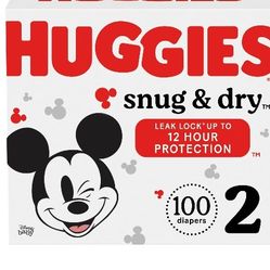 Huggies Snug & Dry Diapers Sz. 2 (New)