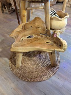 Wooden live edge chair
