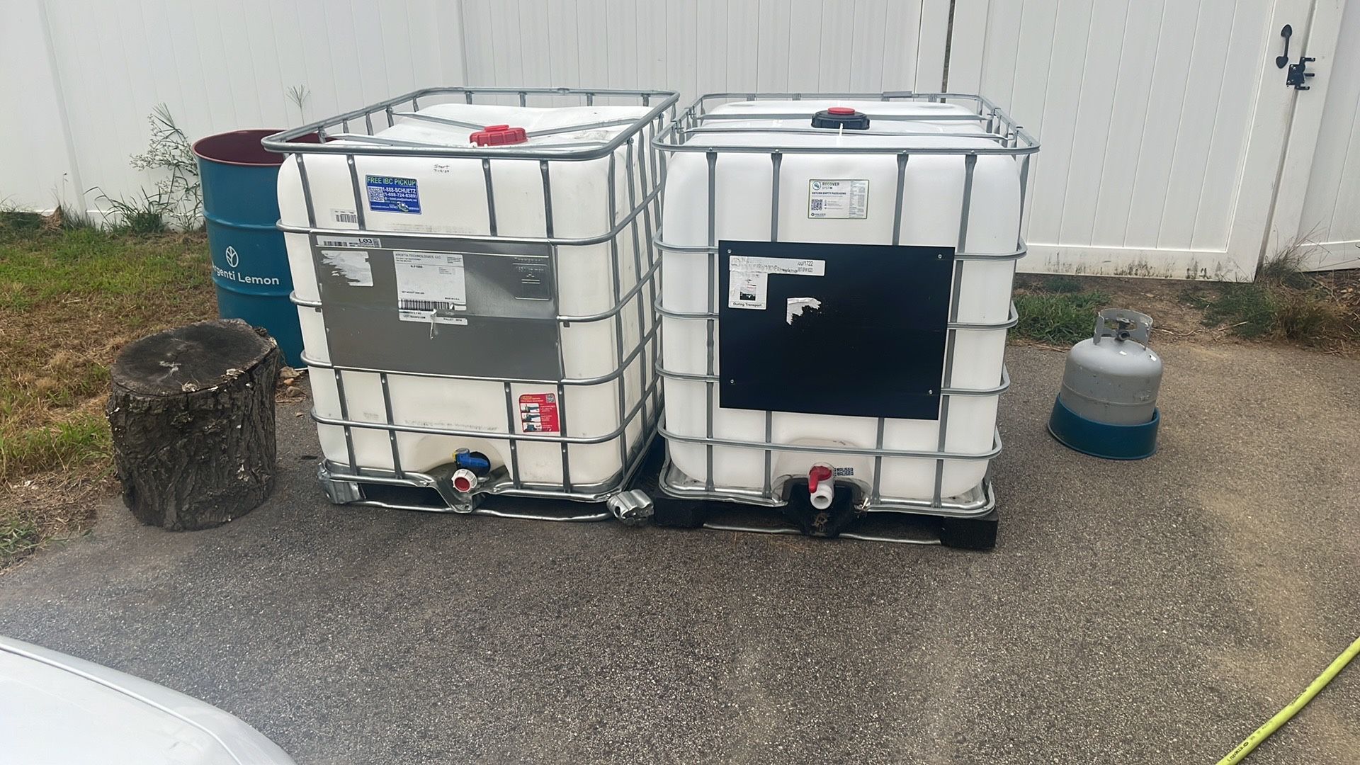 275 Gallon Water And Firewood Tots