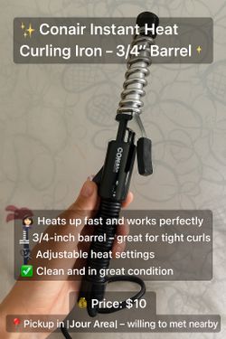 Conair Instant Heat Curling Iron 
