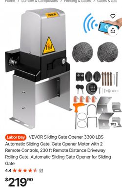 VEVOR Sliding Gate Opener 3300 LBS