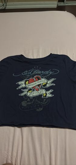 Ed hardy cropped shirt