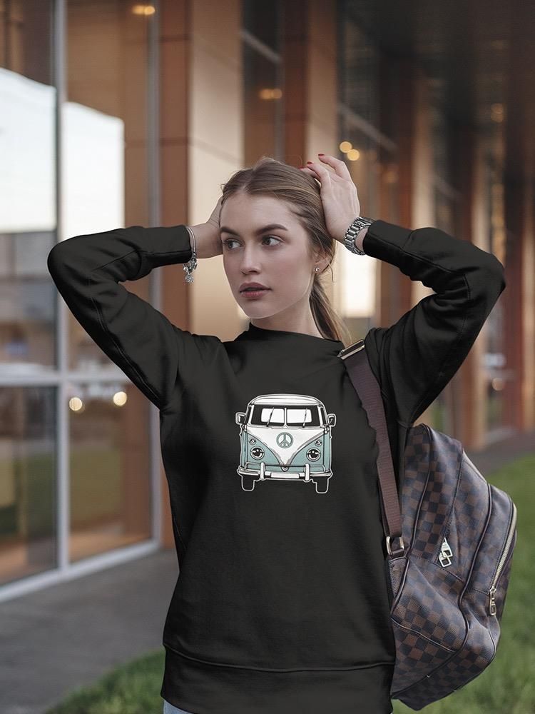 Smartprints Cool Retro Van Sweatshirt Women's -GoatDeals Designs Black Size 5XL