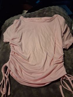 baby pink tie top
