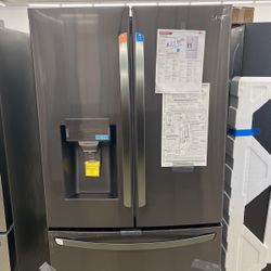 New LG French Door Refrigerator In Dark Stainless Steel